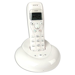 W2D 2.4GHz Wireless VoIP Internet Phone (White)